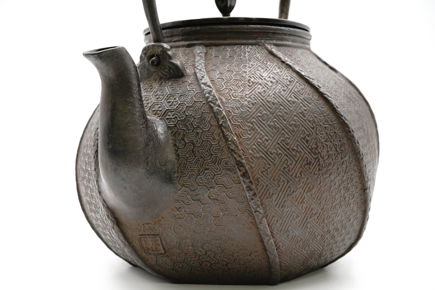 银祥堂 蜡模 七宝绹纹铁壶