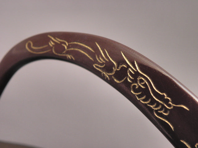 小鉄瓶 四方 D-2竹 弦 黒龍(赤龍)