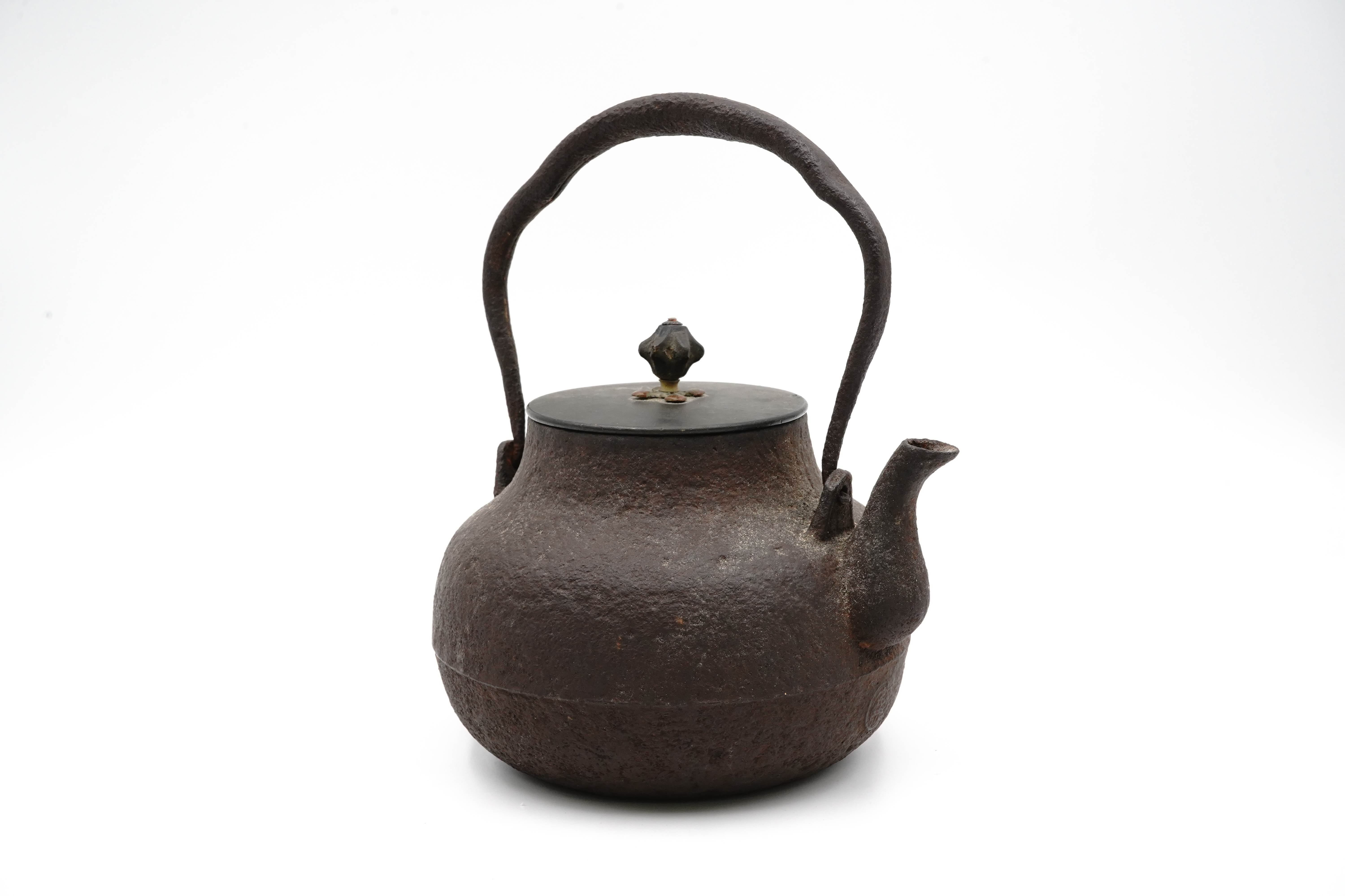 Takichi Kanamori Crane-shaped iron kettle