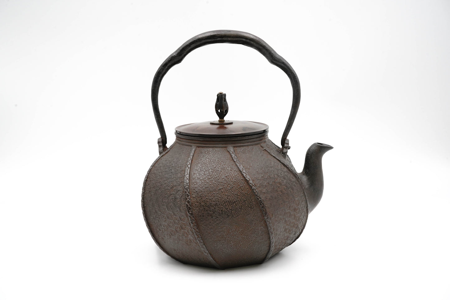 银祥堂 蜡模 七宝绹纹铁壶