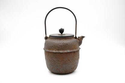 "Hannya Kankei"" Iron kettle with jujube-shaped feathers"