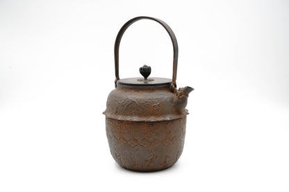 "Hannya Kankei"" Iron kettle with jujube-shaped feathers"