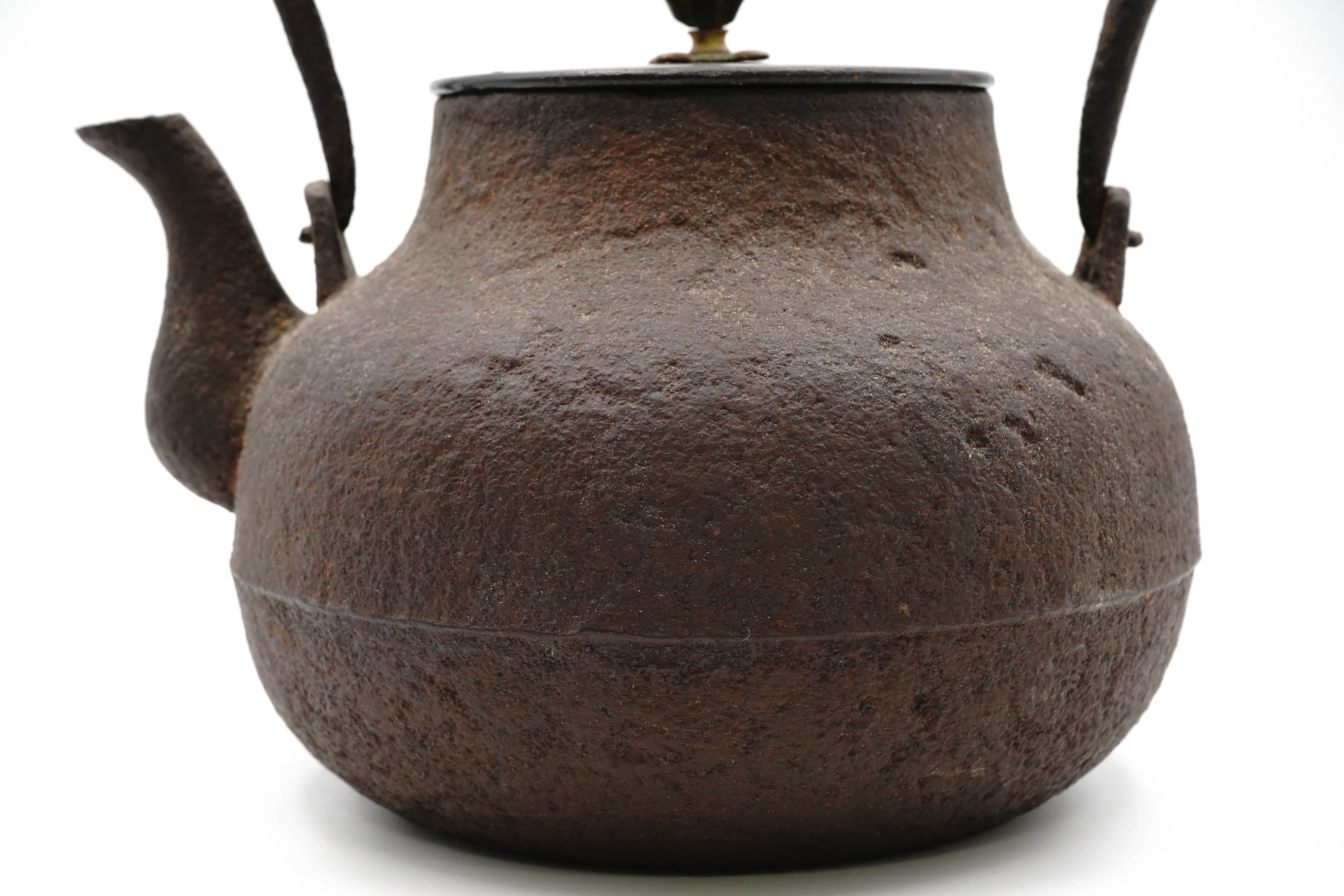 煎茶 象水注 萬古焼 時代物(K-LC757) Takichi Kanamori Crane-shaped iron kettle