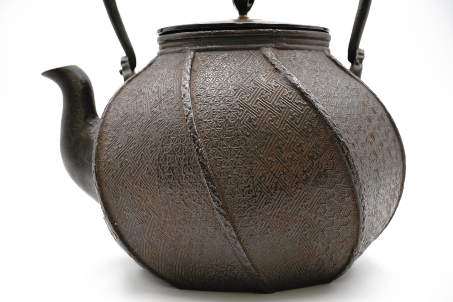 银祥堂 蜡模 七宝绹纹铁壶