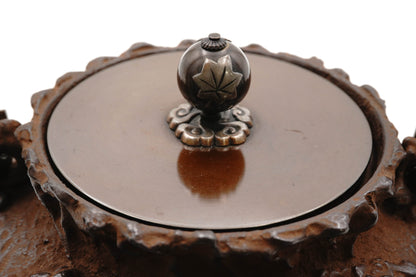 Kibundo copy Treasure bag shaped iron kettle with cloud dragon pattern