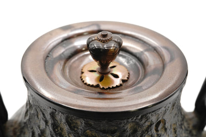 Ryubundo copy Tsurukubi autumn grass gold and silver inlaid iron kettle（Top quality)