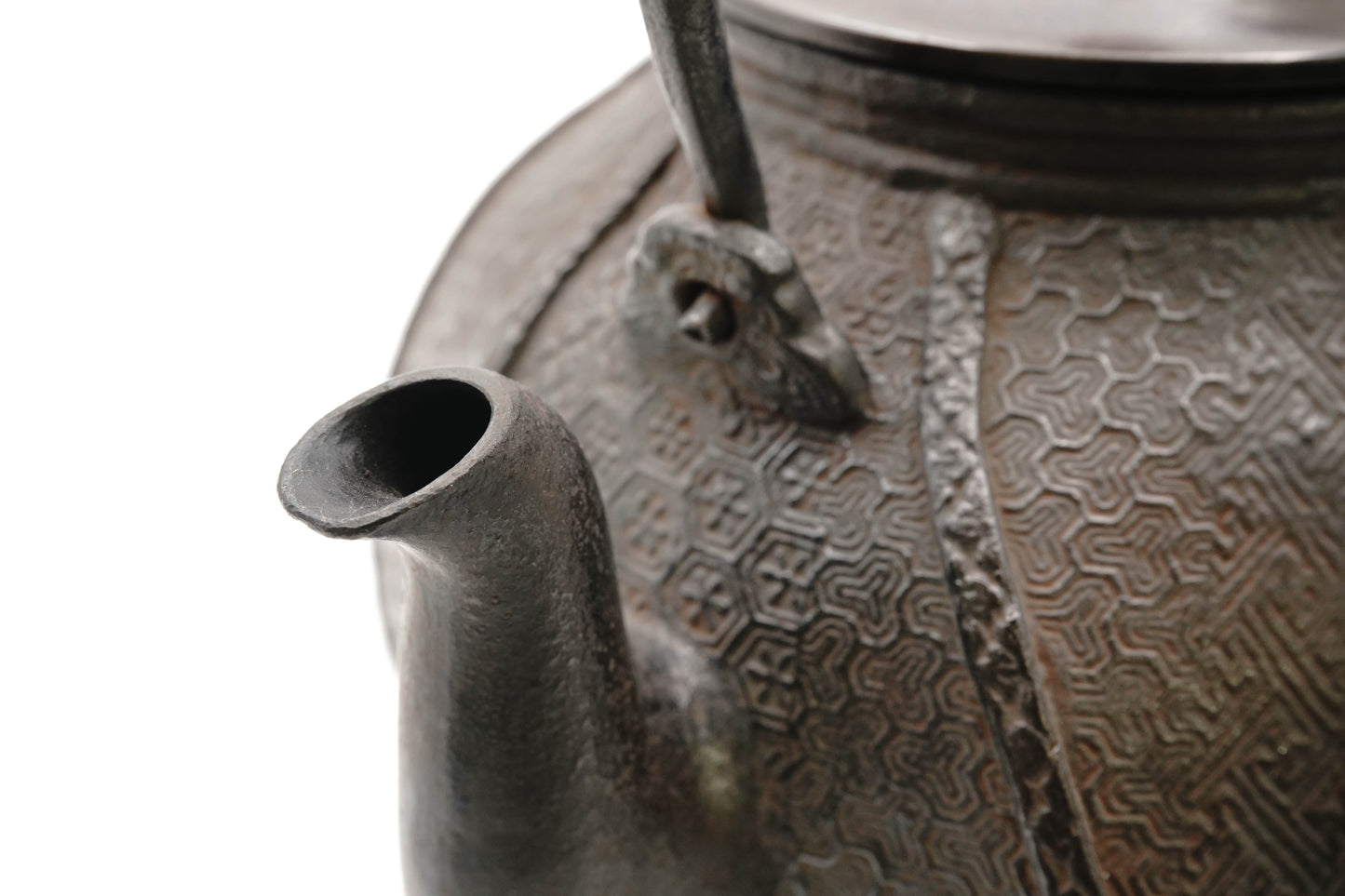 银祥堂 蜡模 七宝绹纹铁壶