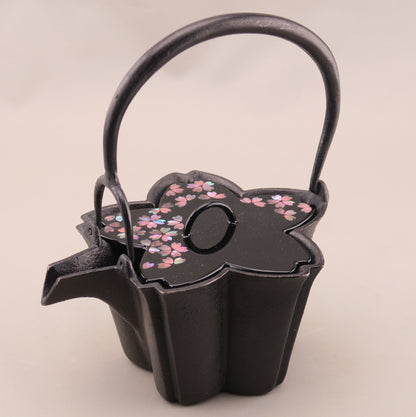 燗鍋　桜　黒漆 桜