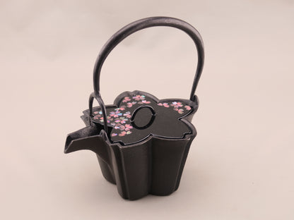 燗鍋　桜　黒漆 桜