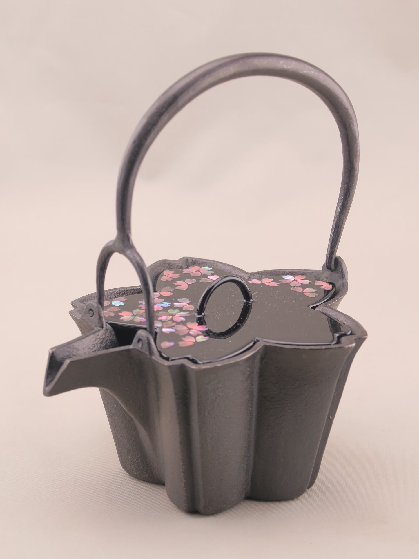 燗鍋　桜　黒漆 桜