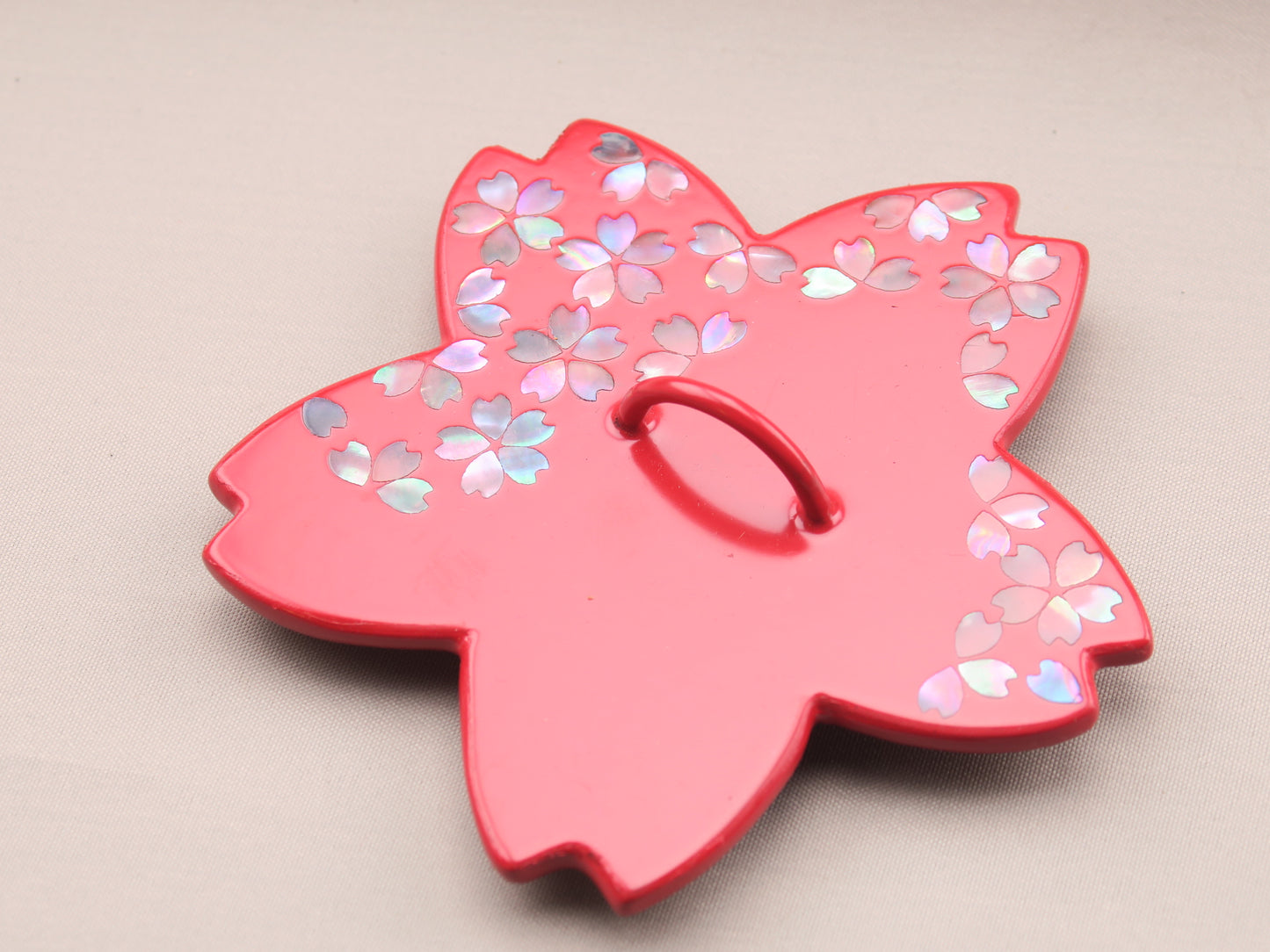 燗鍋　桜　赤漆 桜