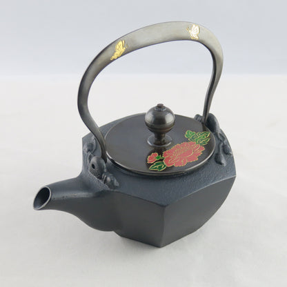 小鉄瓶　　瓢形　牡丹