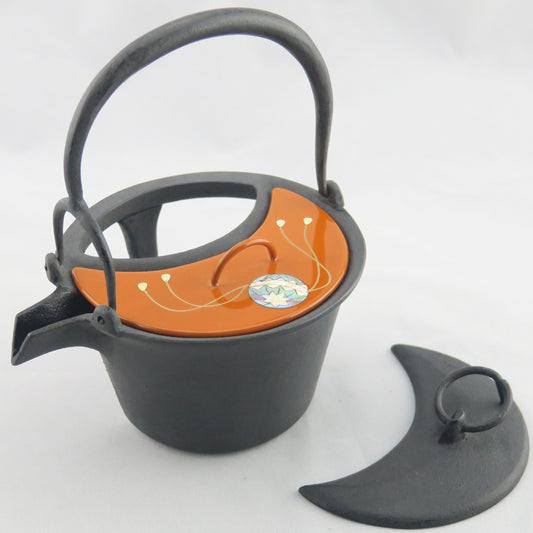 燗鍋　三日月　橙漆　鞠