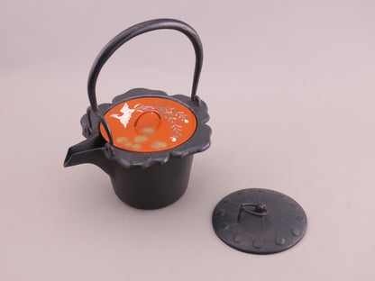 燗鍋　梅　橙漆 鳳凰