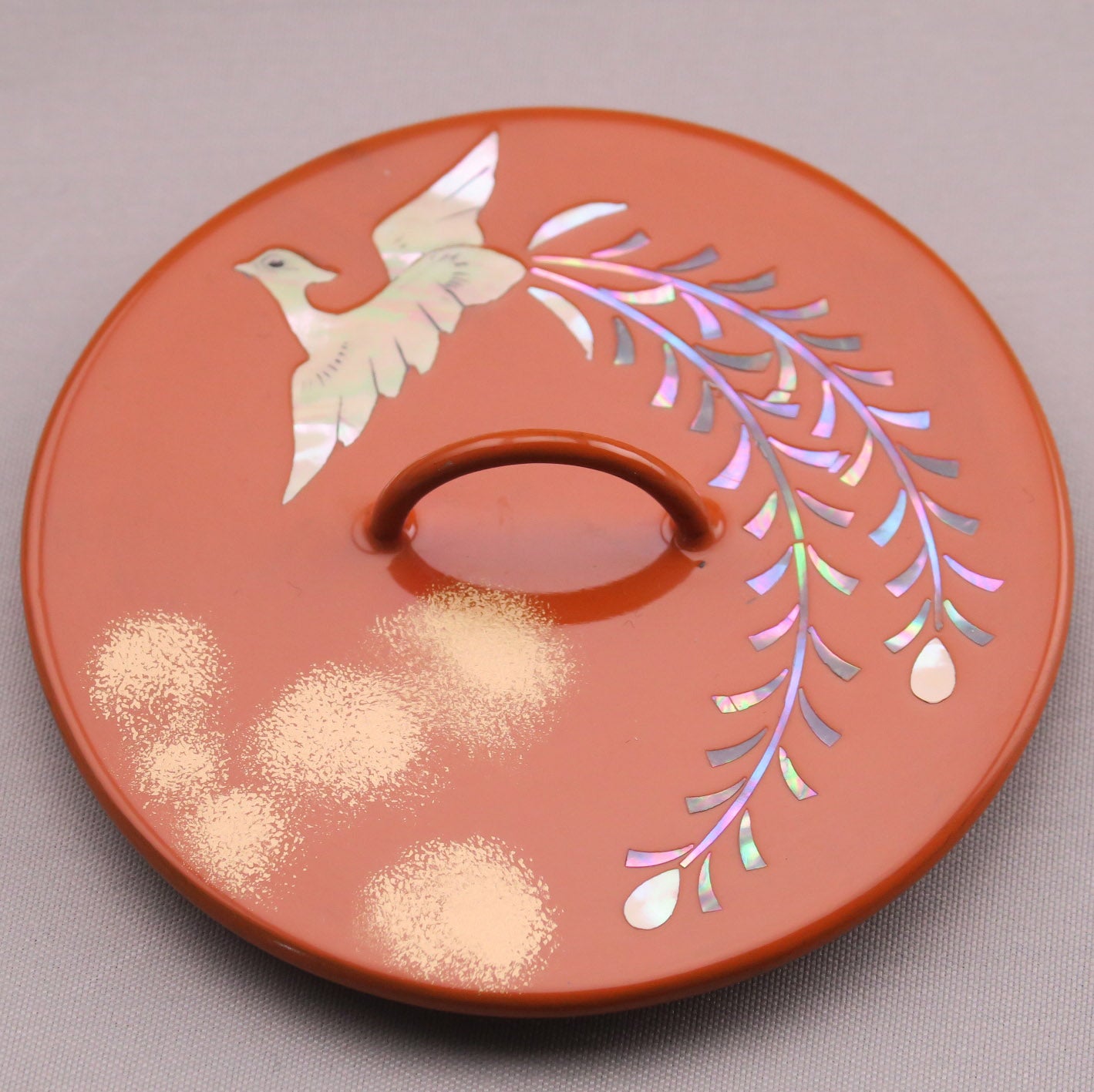 燗鍋　梅　橙漆 鳳凰