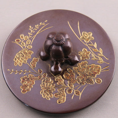 小鉄瓶　瓢形 秋草 金蒔絵