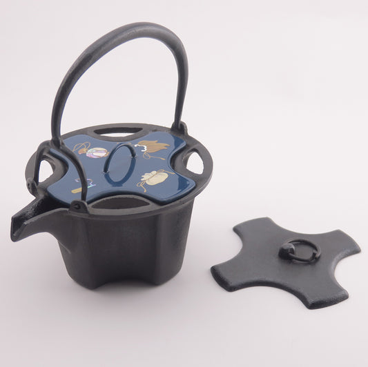 燗鍋　七宝　青漆 宝尽くし