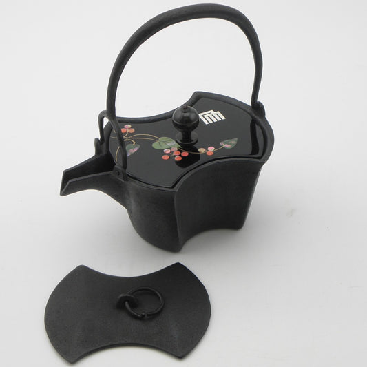 燗鍋　分銅　黒漆　源氏香玉鬘