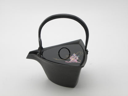 燗鍋　三角　黒漆　弁財天