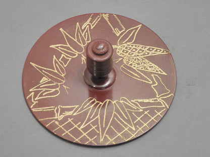 小鉄瓶　四方 D-2竹 弦 黒菊桐