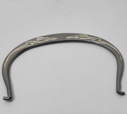 小鉄瓶　四方 D-2竹 弦 黒兎（赤兎）