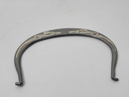 小鉄瓶　四方 D-2竹 弦 黒兎（赤兎）