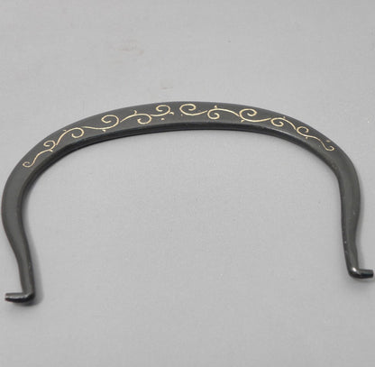 小鉄瓶 四方 D-1扇面 弦 黒唐草(赤唐草）