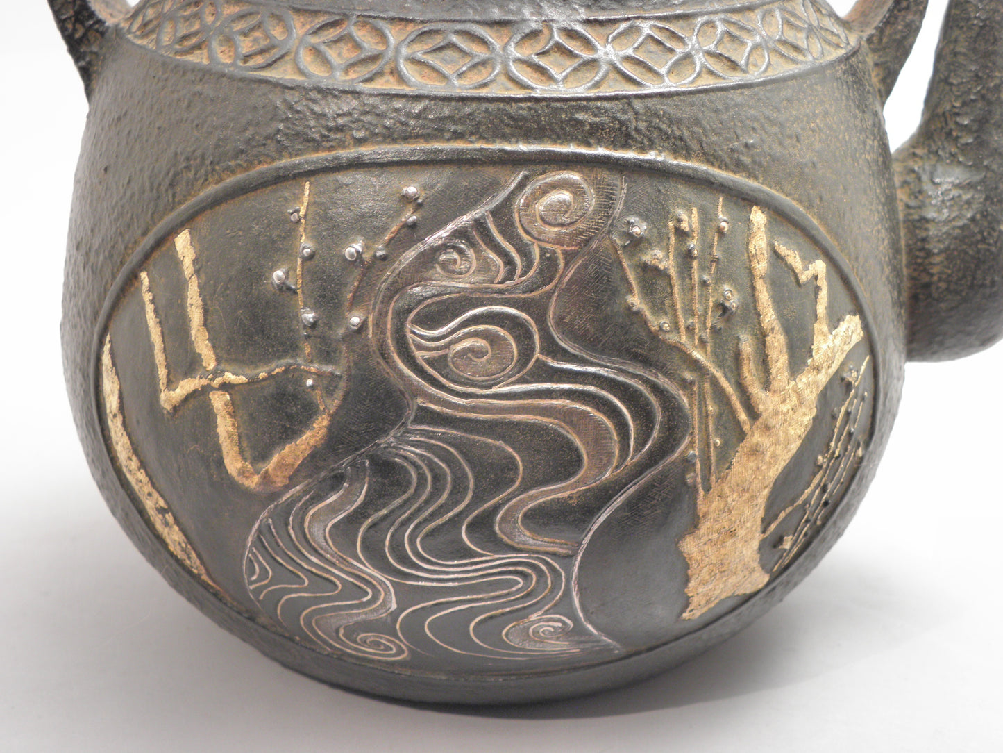 20Z  红白梅图 金银镶嵌