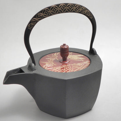 六角 D-2竹 弦 黒七宝 (朱七宝)
