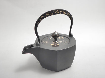 六角 D-10梅鉢 弦 黒唐草 (朱唐草)