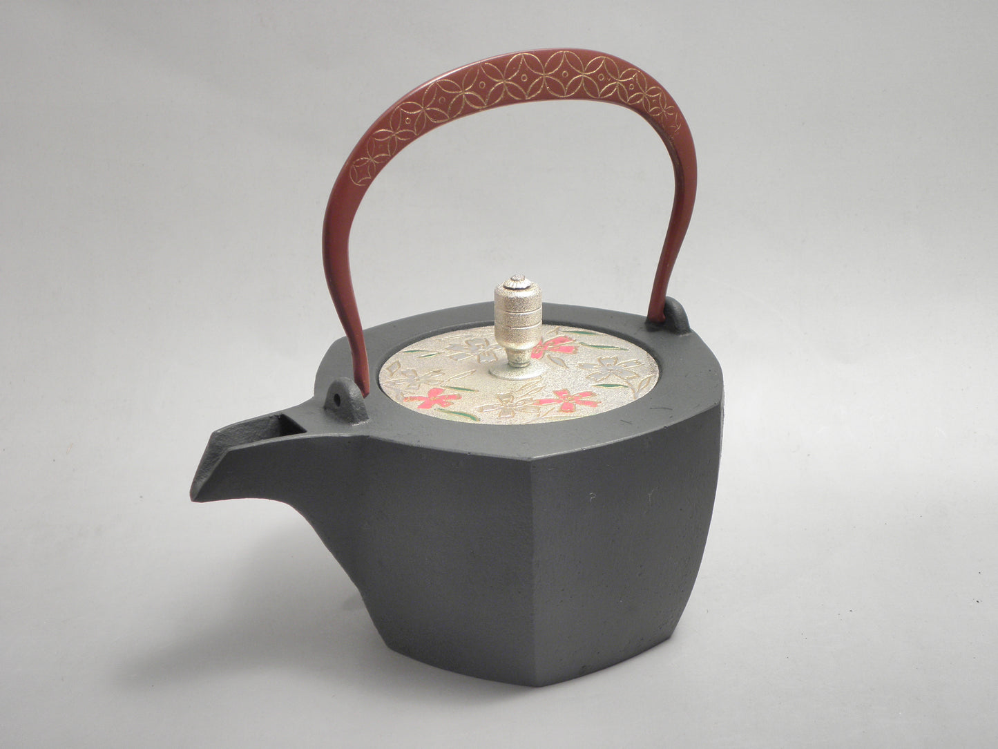 六角 蓋 撫子 弦 黒七宝 (朱七宝)