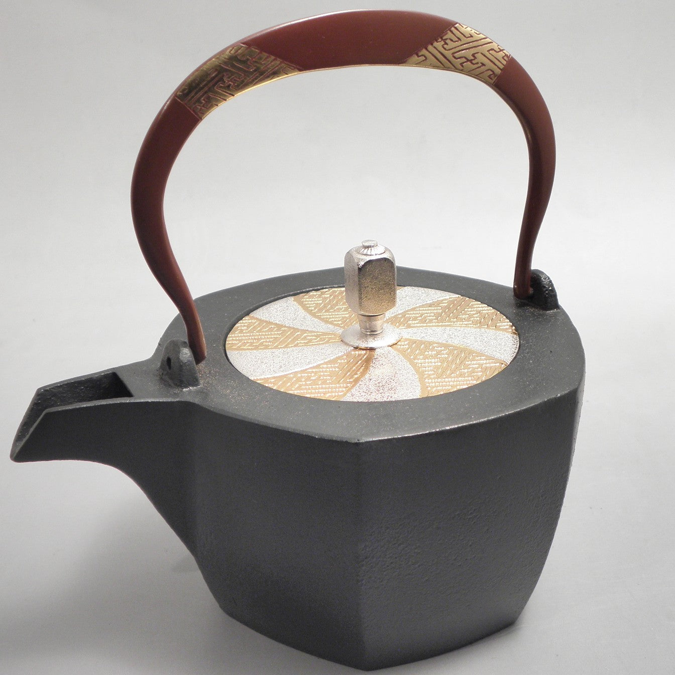 六角 D-18紗綾紋 弦 黒紗綾 (朱紗綾)