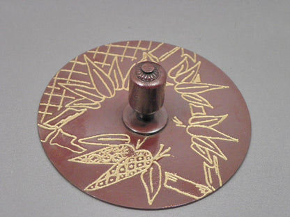 小鉄瓶　四方 D-2竹 弦 黒菊桐