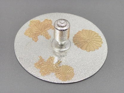 小鉄瓶　四方 D-3菊桐 弦 黒菊桐