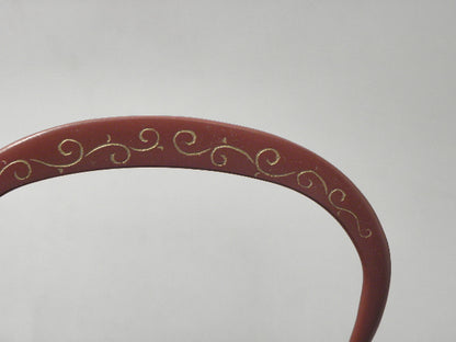 小鉄瓶　四方 D-2竹 弦 黒唐草（赤唐草）