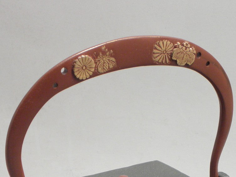 小鉄瓶　四方 D-2竹 弦 黒菊桐