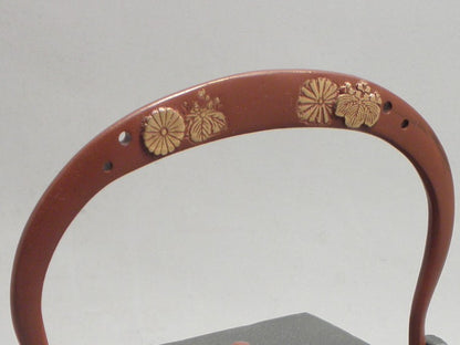 小鉄瓶　四方 D-2竹 弦 黒菊桐